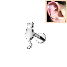 Φόρτωση εικόνας στο εργαλείο προβολής Συλλογής, Σκουλαρίκι τιτάνιο γάτα
