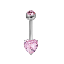 Φόρτωση εικόνας στο εργαλείο προβολής Συλλογής, Σκουλαρίκι αφαλού καρδιά Titanium
