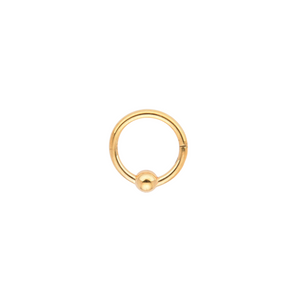 Κρίκος  επίχρυσος Hinged Septum με μπίλια 1.2mm