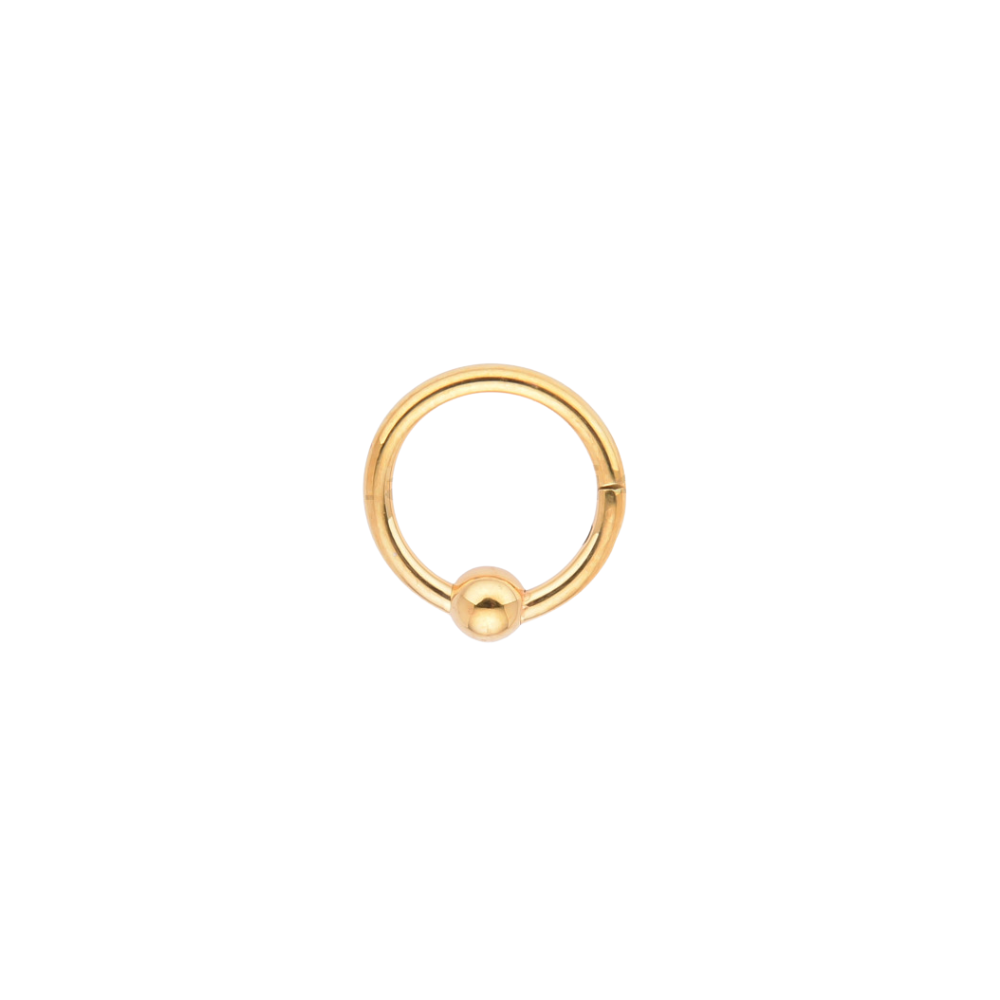 Κρίκος  επίχρυσος Hinged Septum με μπίλια 1.2mm