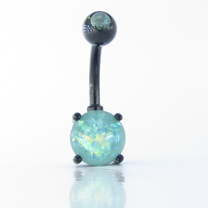Σκουλαρίκι αφαλού opal Μαύρο
