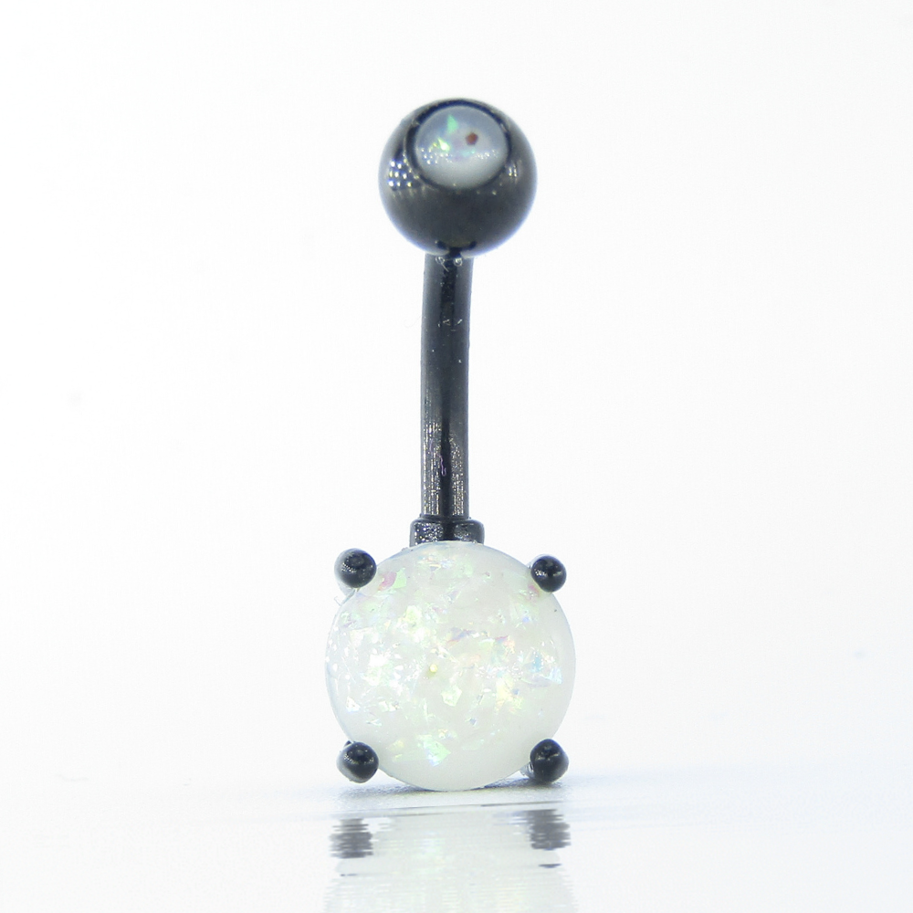 Σκουλαρίκι αφαλού opal Μαύρο
