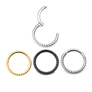 Κρίκος Hinged Septum 1.2mm Στριφτός Titanium