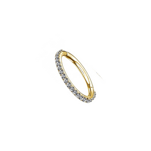Κρίκος Hinged Septum με λευκές πέτρες 10x1.2mm