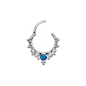 Κρίκος Hinged Septum με Οπαλ πέτρα