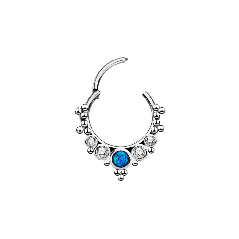 Κρίκος Hinged Septum με Οπαλ πέτρα