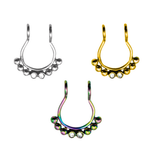 Septum fake με πέτρες σε 3 αποχρώσεις