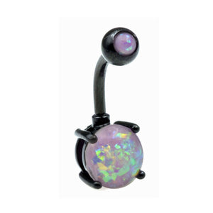 Σκουλαρίκι αφαλού opal Μαύρο