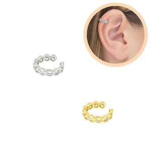 Ear cuff σε 2 αποχρώσεις με ζιργκον από ασήμι 925